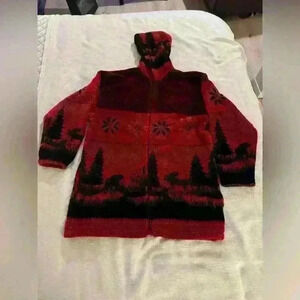 Vintage 90s Andrea Faye Fleece Hoddie size Large for men